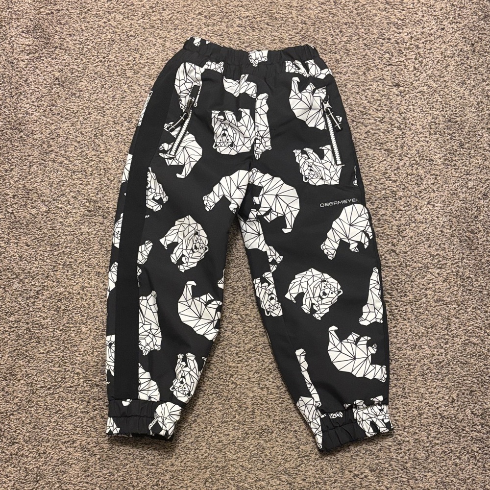 Obermeyer Black and White Geometric Snowpants